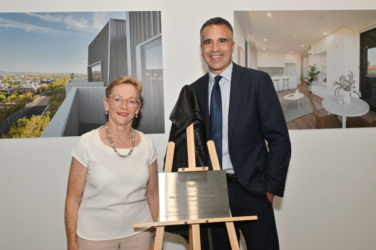 YWCA Australia Board President Helen Conway and South Australian Premier the Hon Peter Malinauskus MP